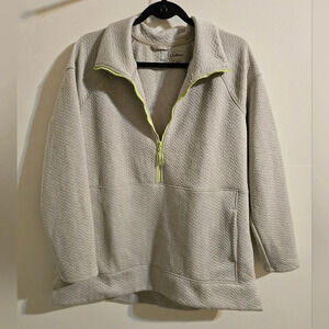 Women's L.L. Bean 1/4 Zip Quilted Size XL Heritage Gorpcore Granola Outdoor‎